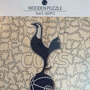 Official TOTTENHAM HOTSPUR Football Crest Wooden Puzzle New/Sealed Small 150 pcs